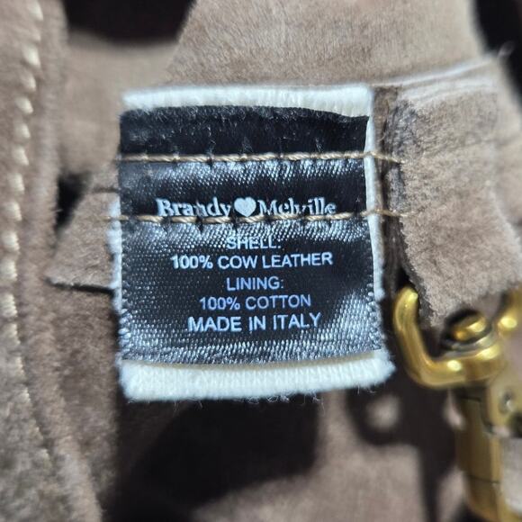 Brandy Melville Brown Suede Hobo Bag with Matching Wallet - Picture 7 of 9